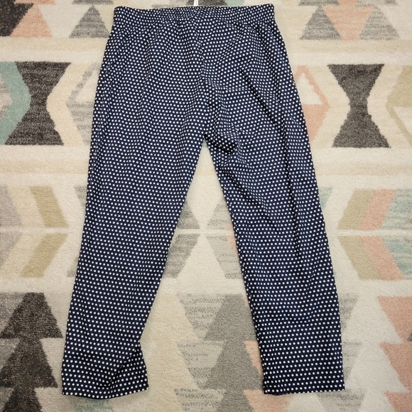 Calvin Klein Navy and White Polka Dot Microfleece Pajama Pants Size XL - Picture 5 of 5